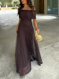 Vestido Drapeado Un Hombro - Yina Studio