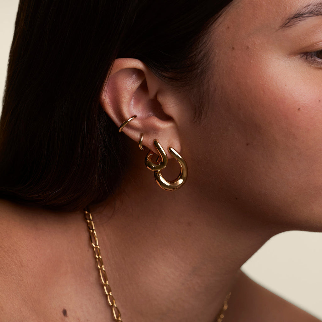 Molten Large Hoops in Gold-Astrid &amp; Miyu