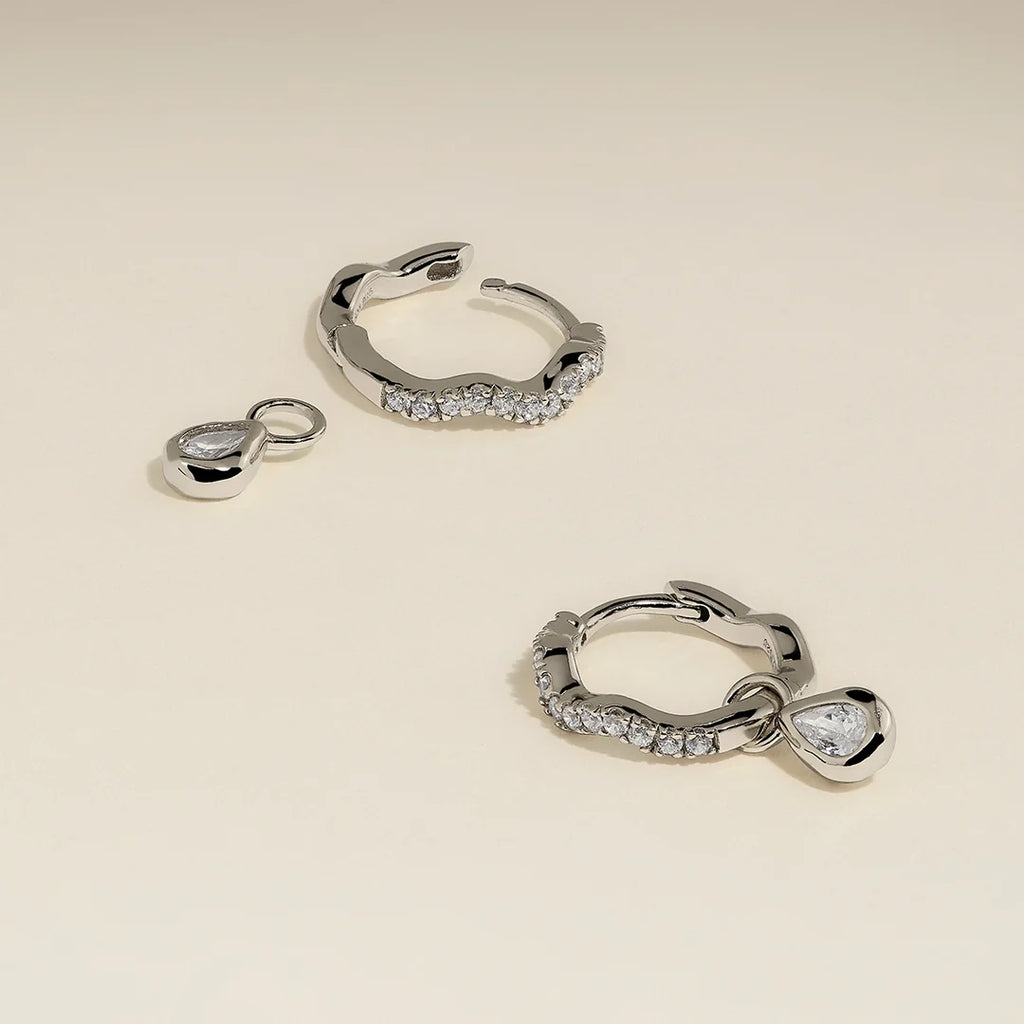 Pendientes Aro Cristal Dorado