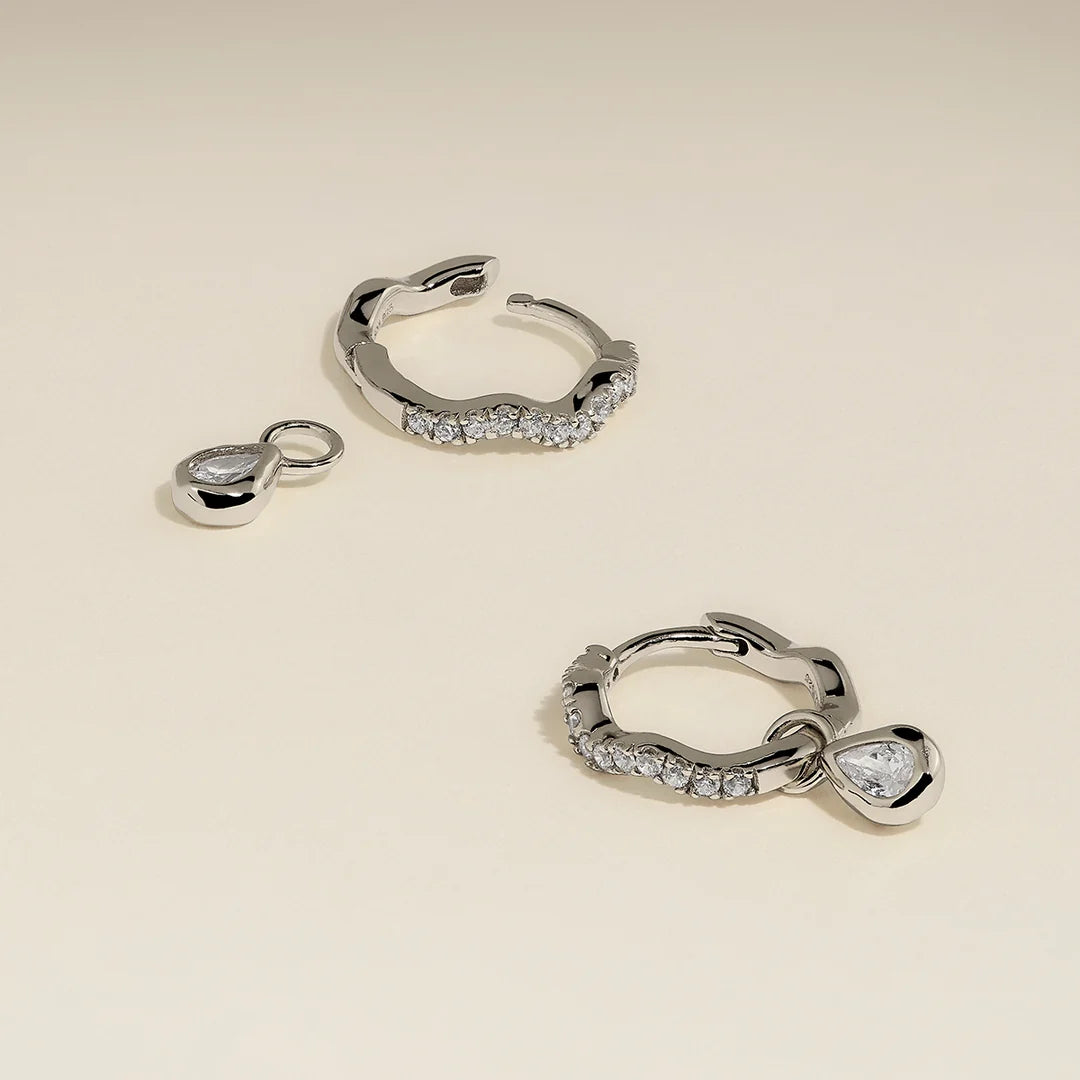 Pendientes Aro Cristal Dorado