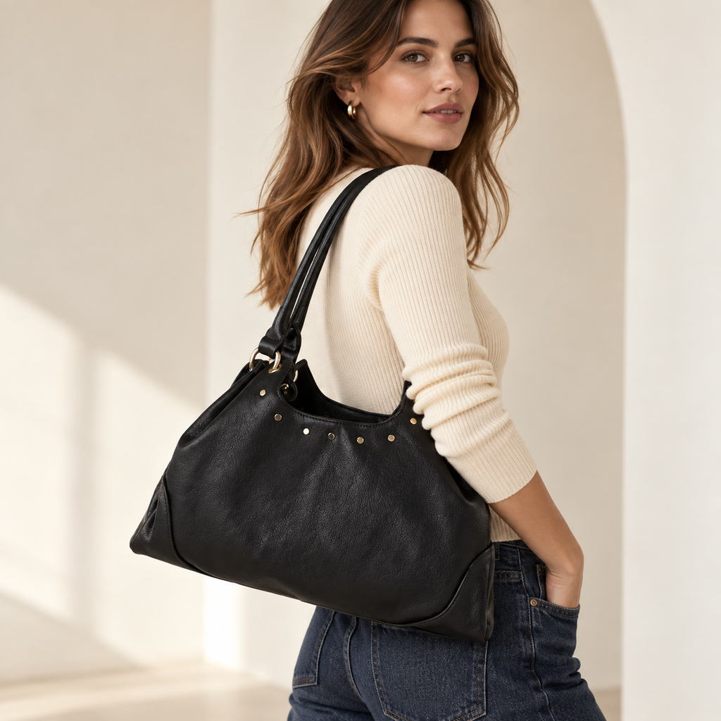 Bolso Texturizado Negro