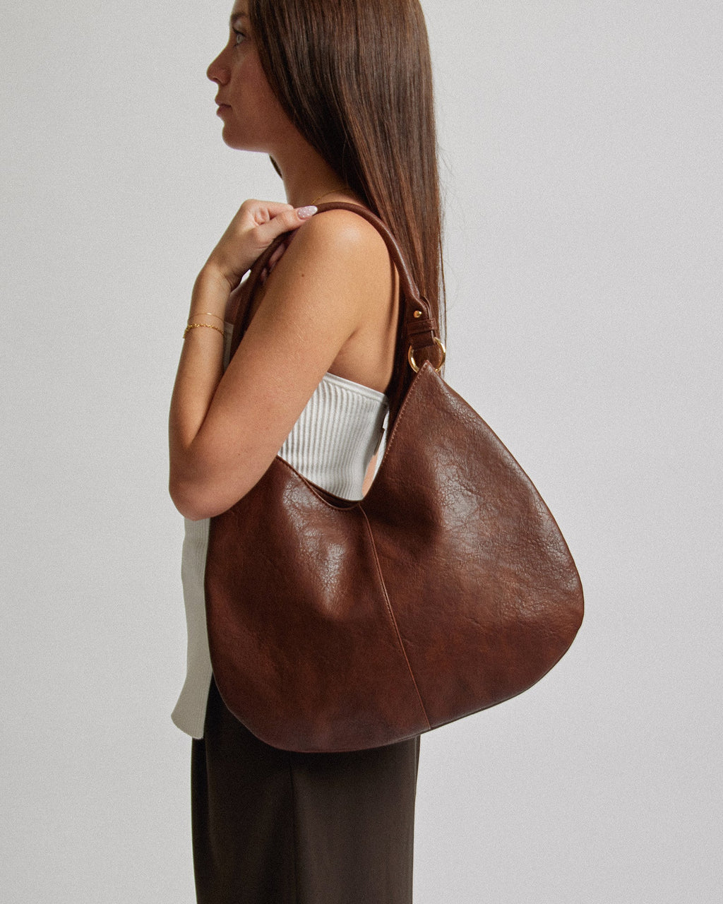 Chocolate Gisella Slouch Bag