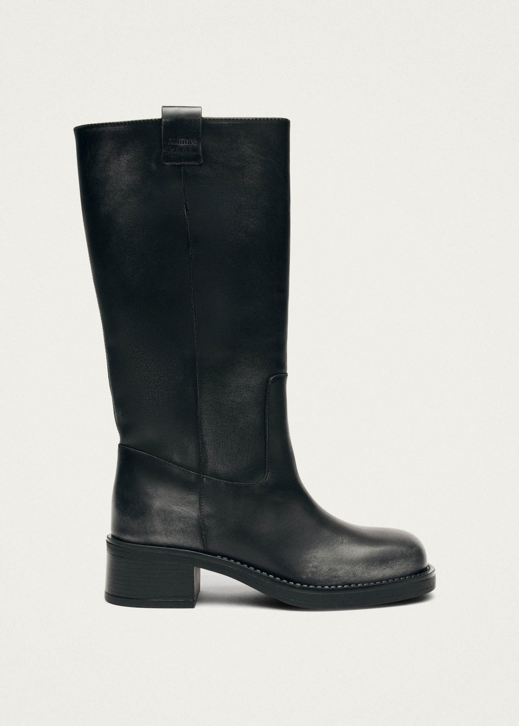 Bota Piel Vintage Negra - Yina Studio