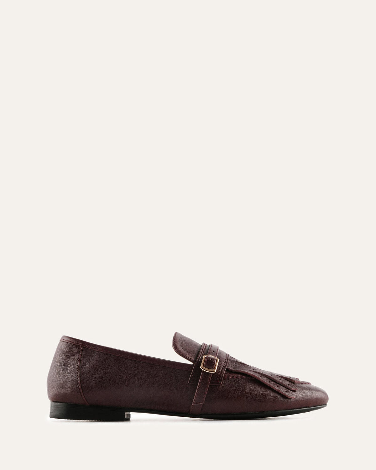 Mocasín Piel Burdeos - Yina Studio