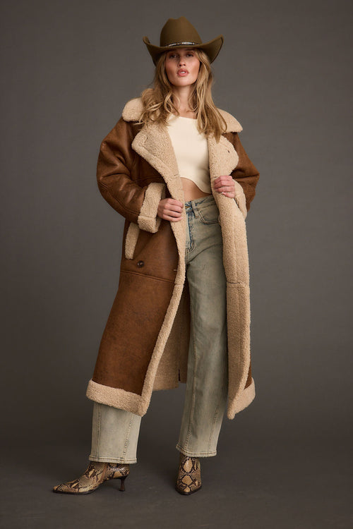 Abrigo Sherpa Marrón - Yina Studio