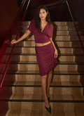 Falda Midi Granate - Yina Studio