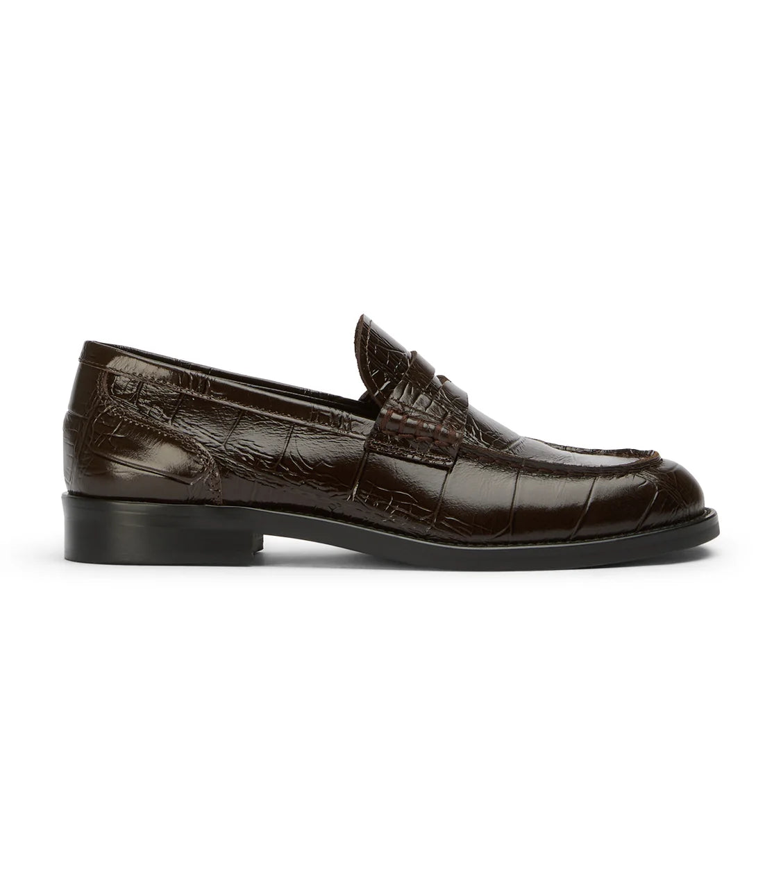 Mocasín Grabado Cocodrilo Negro