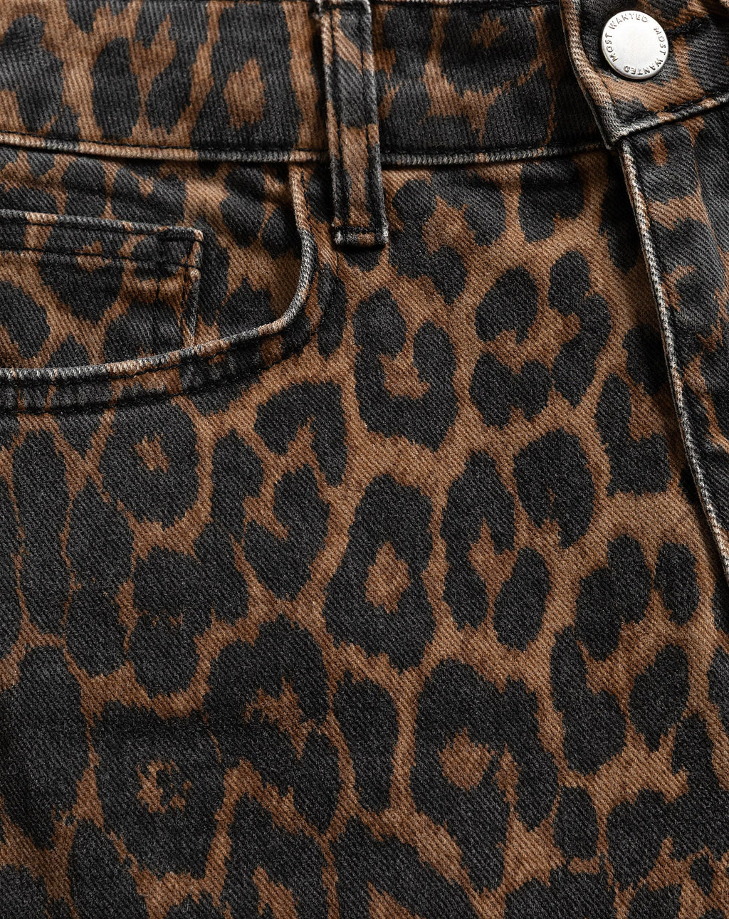 LEOPARD BOOTCUT JEANS ZWART