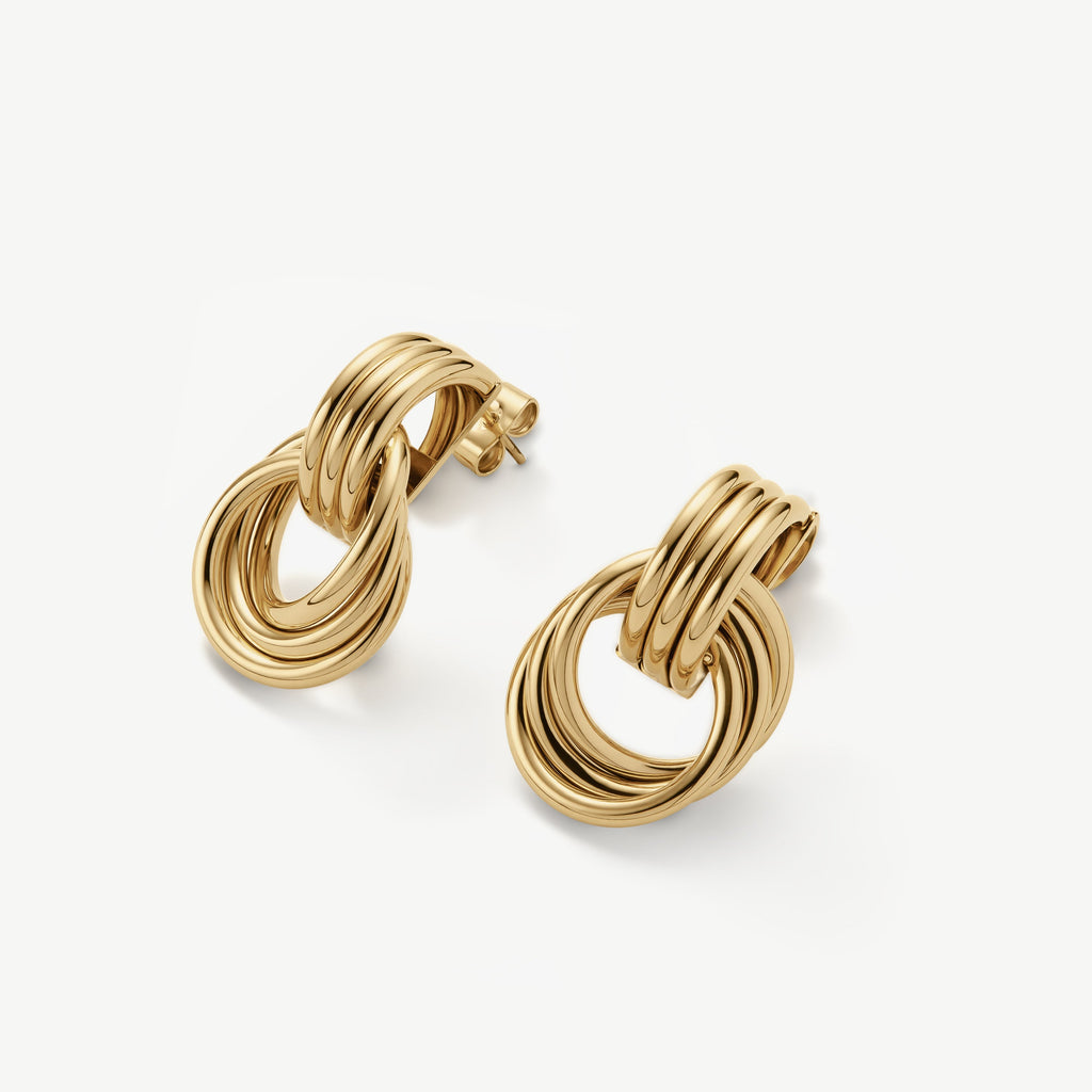 Pendientes Nudo Dorado - Yina Studio