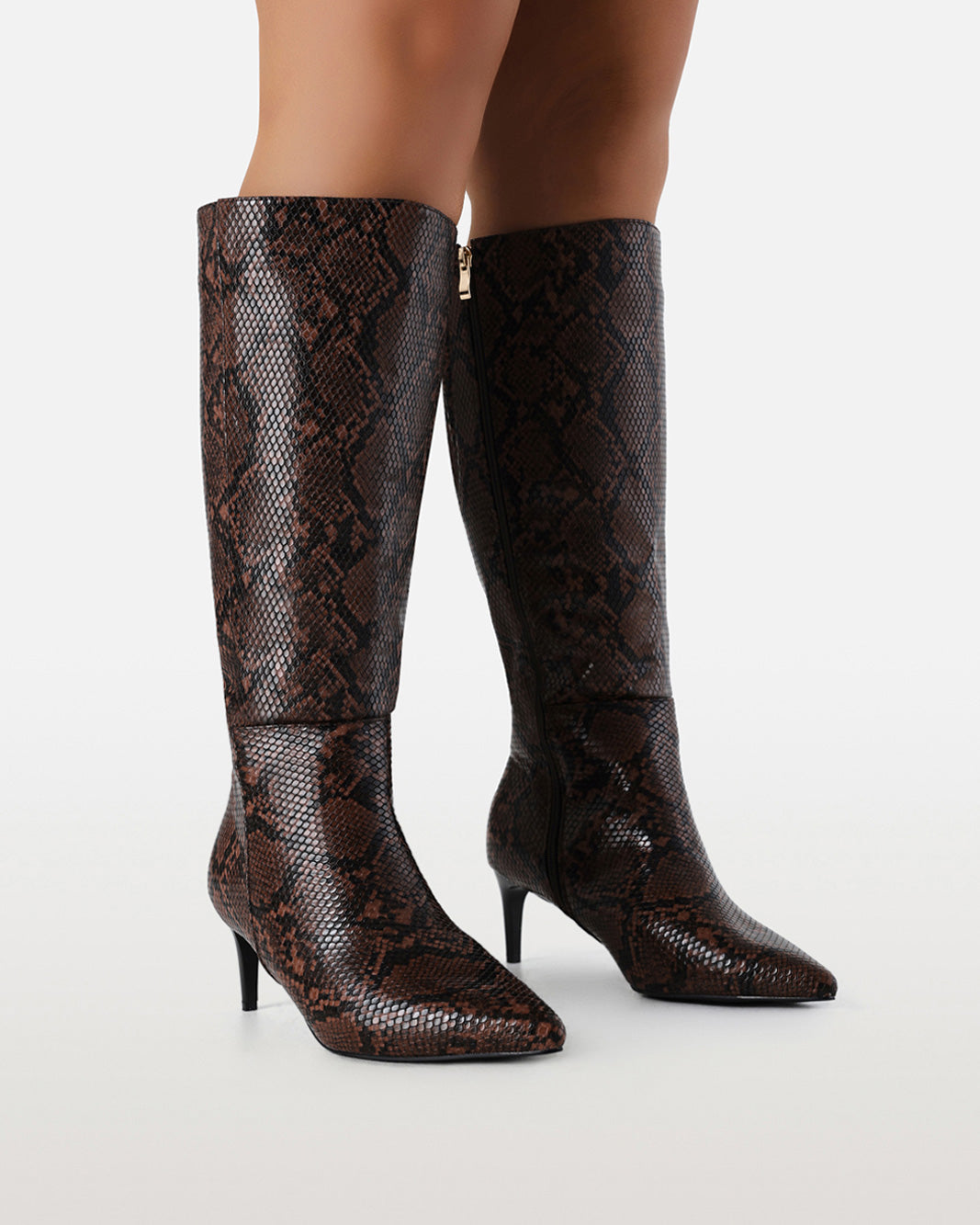 ROSELYN CURVE - CHOCOLATE SNAKE-Boots-Billini-Billini