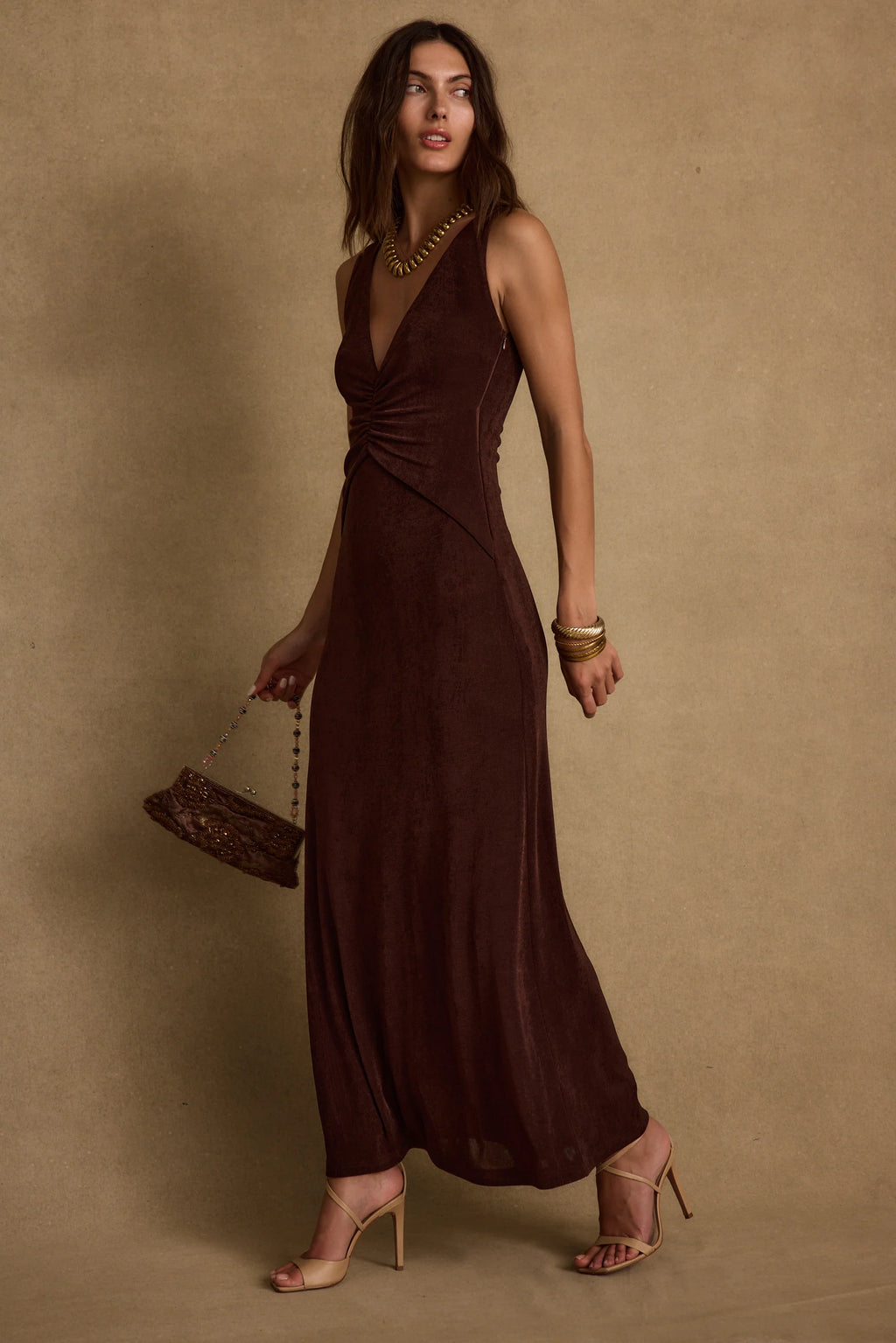 Vestido Largo Gris Pizarra