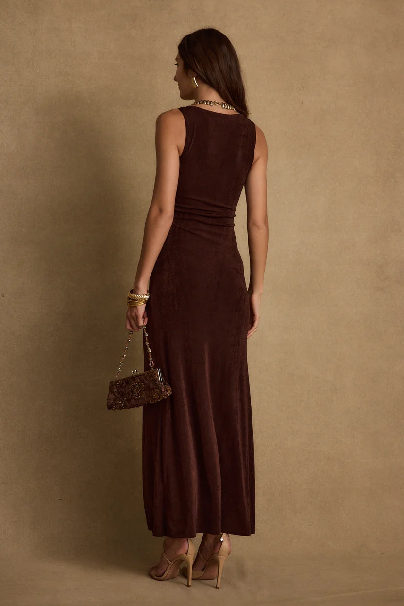 Vestido Largo Gris Pizarra