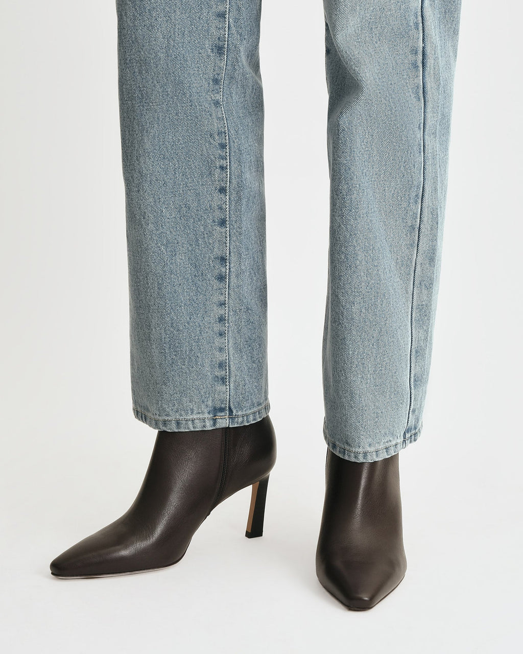 NESSIE MID ANKLE BOOTS BITTER CHOC LEATHER