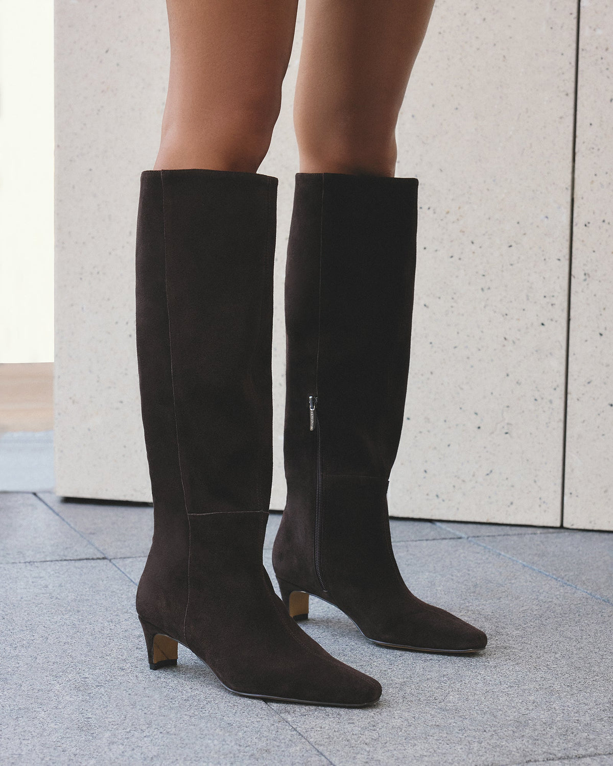 SOPHIE KNEE BOOTS BITTER CHOC SUEDE