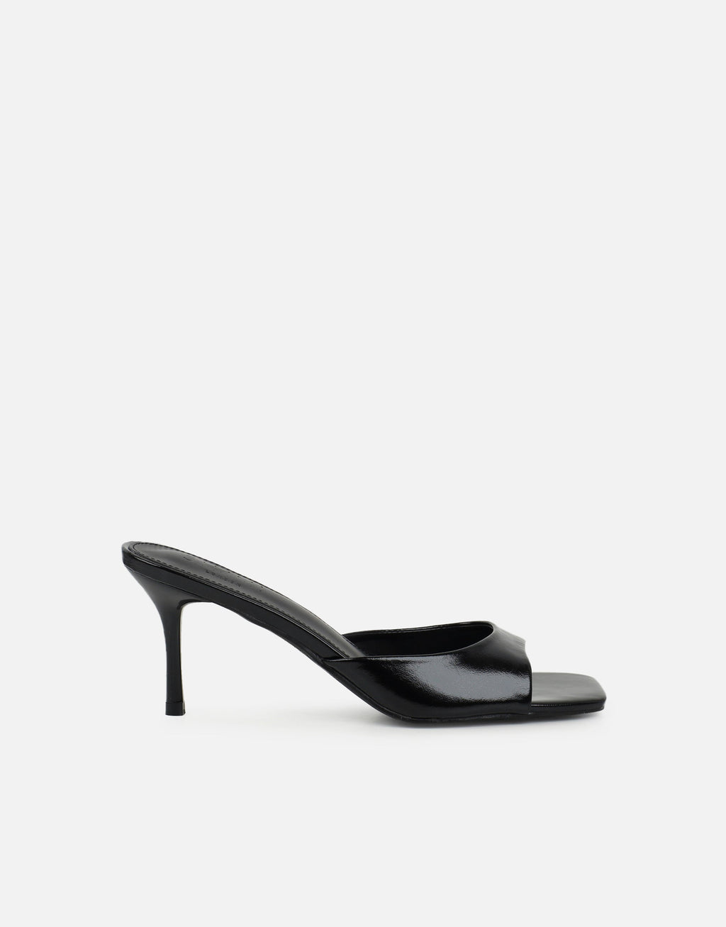 Yuhi Black Square Toe Heeled Mules | SIMMI London