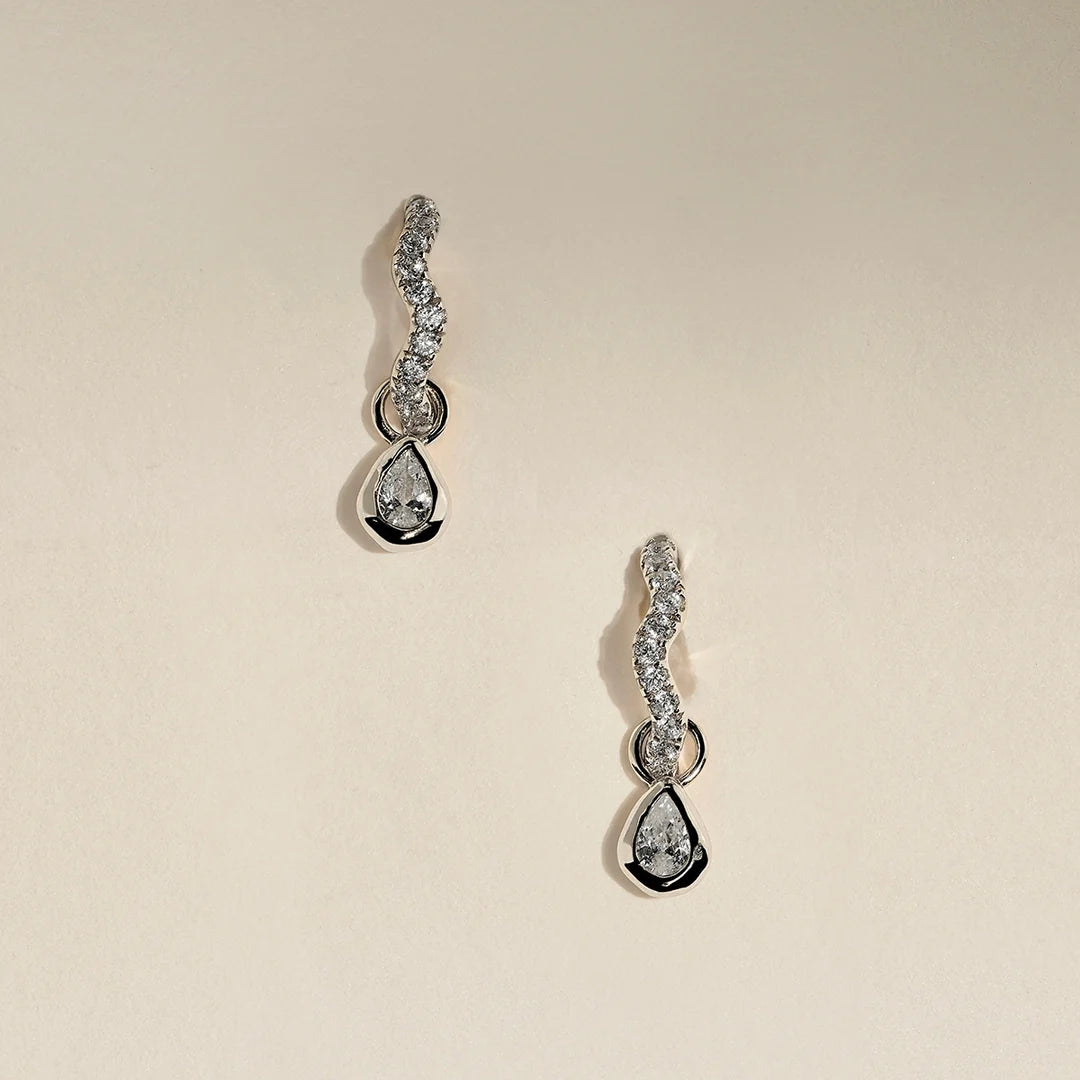 Pendientes Aro Cristal Dorado