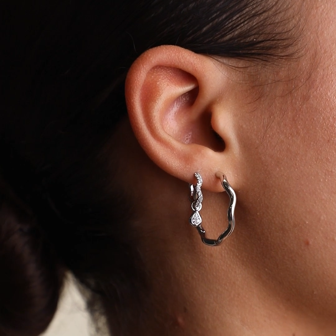Pendientes Aro Cristal Dorado