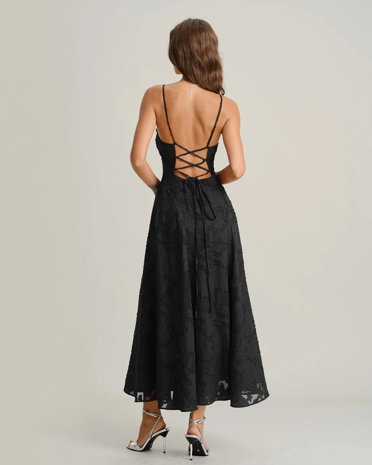 Vestido Largo Jacquard